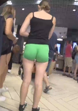 74511-74513紧身热裤短裤长腿美女逛商店视频